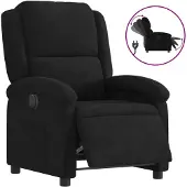 vidaXL Fauteuil relax Réglable électriquement Noir velours 86 x 71 x 99 cm