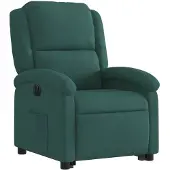 vidaXL Fauteuil relax releveur électrique vert foncé velours