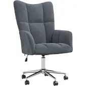 vidaXL Fauteuil relax gris foncé velours