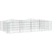 vidaXL Gabion haut-relief avec arche haute 200x100x50 cm Fer galvanisé