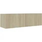vidaXL Armoire TV Chêne Sonoma 100x30x30 cm Bois composite
