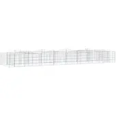 vidaXL Lit surélevé en gabion avec arc surélevé 600x100x50 cm Fer galvanisé