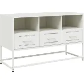 vidaXL Armoire TV blanche 100,5x39x60,5 cm Acier