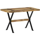 vidaXL Table de salle à manger 120x60x76 cm Bois de manguier rugueux