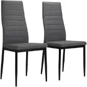 vidaXL Chaise de salle à manger 2 pcs. Tissu gris clair