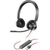 Poly Blackwire 3320 Microsoft Teams Certified USB-A Headset Avec fil Arceau Bureau/Centre d'appels USB Type-A Noir