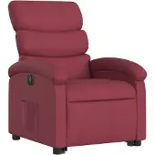 vidaXL Fauteuil relax avec releveur électrique Tissu rouge vin