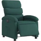 vidaXL Fauteuil inclinable électrique Vert foncé Tissu