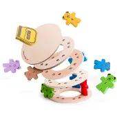 Bigjigs Jeu d'adresse - Course d'ours en peluche
