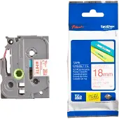 Brother TZe-242 - (18 mm) - Rouge sur blanc - Ruban