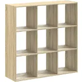 vidaXL Bibliothèque chêne sonoma 102x32x102 cm bois d'ingénierie