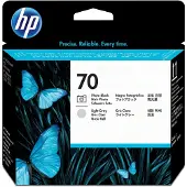 HP 70 (C9407A) - Noir + gris clair - Cartouche d'encre