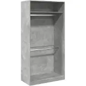 vidaXL Armoire gris béton 100x50x200 cm Bois composite