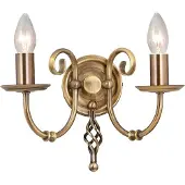 Elstead Lighting Applique murale Artisan en laiton vieilli, 2xE14x60W, métal, dimensions : 18,5 x 30 x 15 cm, IP20, Elstead