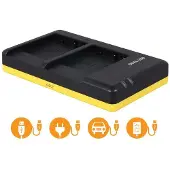 Panasonic Chargeur double BCG10 (Chargeur de batterie d'appareil photo), Alimentation pour appareil photo, Noir