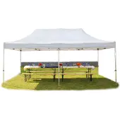 TOOLPORT 4x8 m Tonnelle pliante Alu, PVC 850, blanc