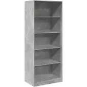 vidaXL Armoire gris béton 80x50x200 cm Bois composite