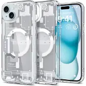 Spigen ACS07035 (Apple iPhone 15 Plus), Coque pour téléphone portable, Transparent, Blanc