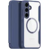 DUX Skin X Pro étui pour Samsung Galaxy S24+ avec MagSafe et flip cover - bleu
