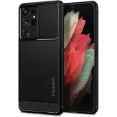 Spigen Rugged Armor Samsung Galaxy S21 Ultra Back Cover Noir