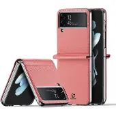 DUX Husa Capac Spate Bril Etui avec portefeuille Roz SAMSUNG Galaxy Z Flip 4