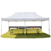 TOOLPORT 3x6 m Tonnelle pliante Alu, PVC 850, blanc