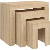 vidaXL Tables gigognes 3 pcs. chêne Sonoma bois composite