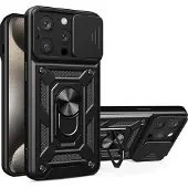 Techsuit Camshield Back Cover Housse pour Apple iPhone 16 Pro Max - Noir