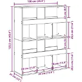 vidaXL Bibliothèque chêne sonoma 100x33x125,5 cm bois d'ingénierie