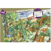 Djeco Puzzle Dinosaures 100 pcs + Livret