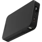 Accezz Powerbank 10 000 mAh avec câbles intégrés - Noir