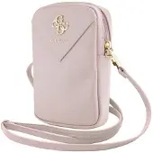 GUESS Portefeuille Zippé En Cuir Pu Avec Logo Et Pochette Pour Téléphone 4g
