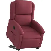 vidaXL Fauteuil relax avec releveur vin rouge Tissu
