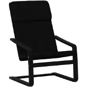 vidaXL Fauteuil relax noir tissu
