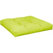 vidaXL Coussin de palette vert brillant 70x70x12 cm tissu
