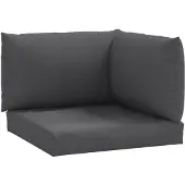 vidaXL Coussins de palette lot de 3 anthracite mélangé tissu