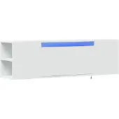 vidaXL Armoire TV murale avec éclairage LED blanc 135x31x39,5 cm