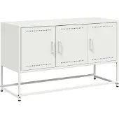 vidaXL Armoire TV blanche 100,5x39x60,5 cm Acier