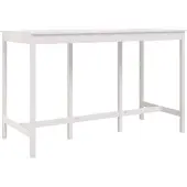 vidaXL Table de bar blanc 180x80x110 cm pin massif