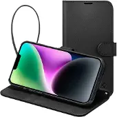 Spigen Portefeuille S Iphone 14 Noir (Apple iPhone 14), Coque pour téléphone portable, Noir