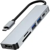 Tech-Protect V4-Hub Adapter 6In1 Gris