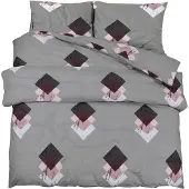 vidaXL Ensemble de literie Gris 240x220 cm coton