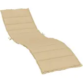 vidaXL Coussin pour bain de soleil Melange Beige 200x50x4 cm Tissu