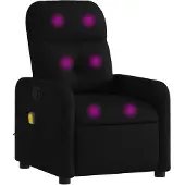 vidaXL Fauteuil de massage noir tissu