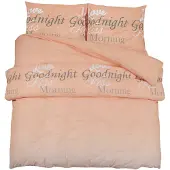 vidaXL Ensemble de literie rose 200x220 cm coton