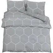 vidaXL Ensemble de literie Gris 240x220 cm coton