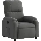 vidaXL Fauteuil relax gris foncé tissu microfibre