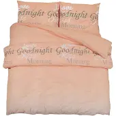 vidaXL Ensemble de literie rose 135x200 cm coton