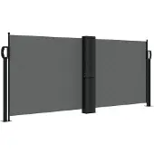 vidaXL Marquise latérale extensible Anthracite 100x1000 cm