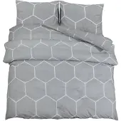vidaXL Ensemble de literie Gris 200x200 cm coton